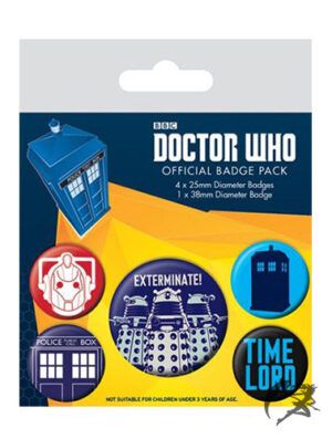Doctor Who Ansteck Buttons