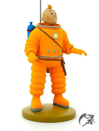 Tim und Struppi Cosmonaut Kunstharz Figur 12cm