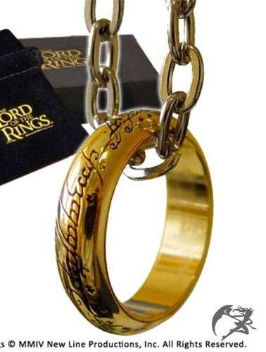 Herr der Ringe der eine Ring vergoldet