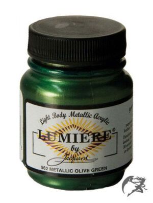 Jaquard Lumiere 562 Metallic Olive Gruen