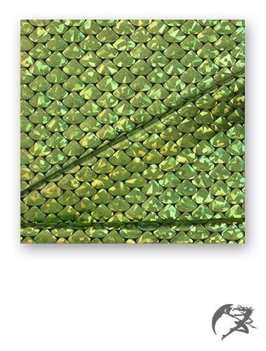 Cosplay Fabrics WYL48974 YH Holographic Scales Metallic Lime